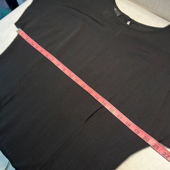 Vtg Carole Little Crinkle Top Black Dolman Sleeve Shell Casual Blouse Sz 6 - Picture 7 of 7